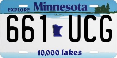 MN license plate 661UCG
