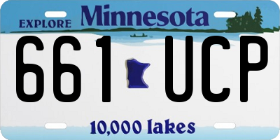 MN license plate 661UCP