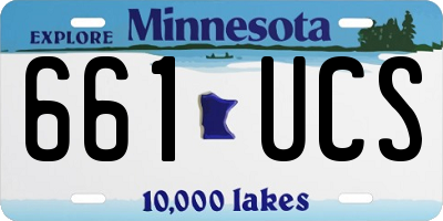 MN license plate 661UCS