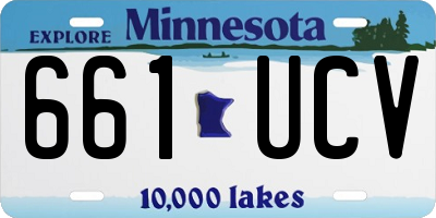MN license plate 661UCV