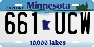 MN license plate 661UCW