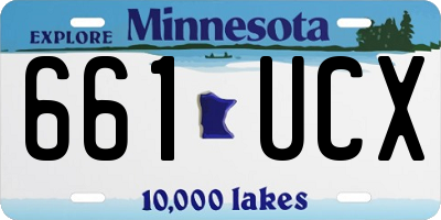 MN license plate 661UCX