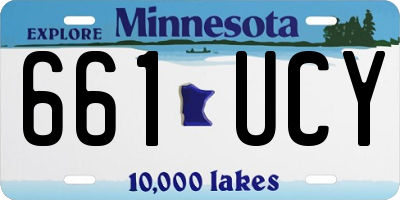 MN license plate 661UCY
