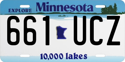MN license plate 661UCZ