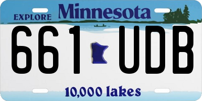 MN license plate 661UDB