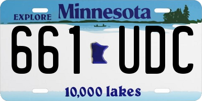 MN license plate 661UDC