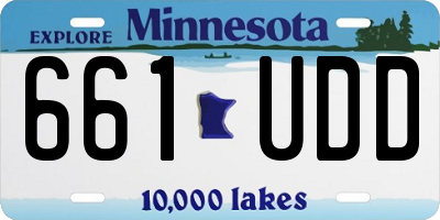 MN license plate 661UDD