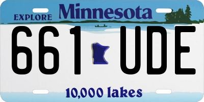 MN license plate 661UDE