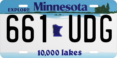 MN license plate 661UDG