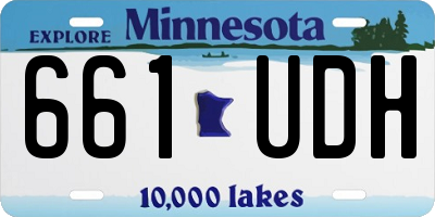 MN license plate 661UDH
