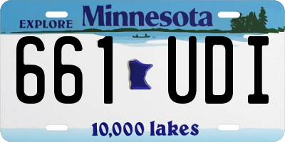 MN license plate 661UDI