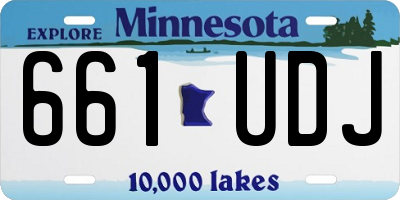 MN license plate 661UDJ