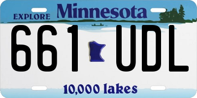 MN license plate 661UDL