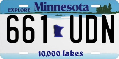 MN license plate 661UDN