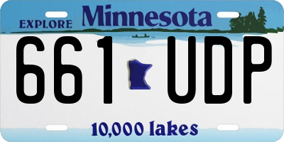 MN license plate 661UDP