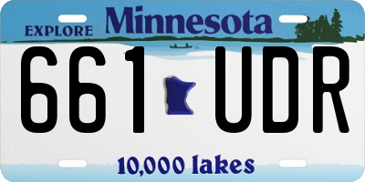 MN license plate 661UDR