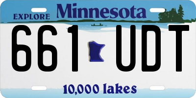 MN license plate 661UDT