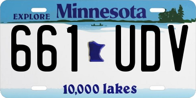 MN license plate 661UDV