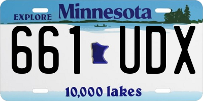 MN license plate 661UDX