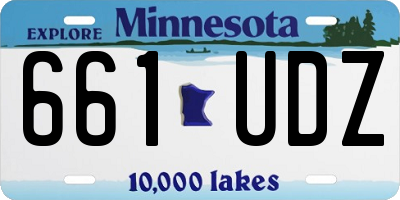 MN license plate 661UDZ