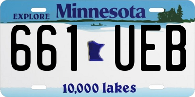 MN license plate 661UEB