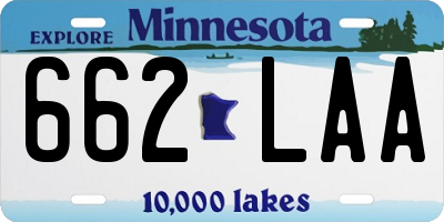 MN license plate 662LAA