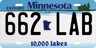 MN license plate 662LAB