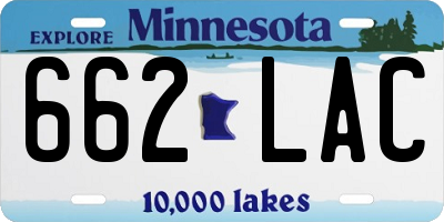 MN license plate 662LAC