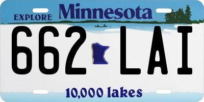MN license plate 662LAI