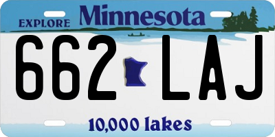 MN license plate 662LAJ