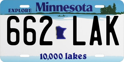 MN license plate 662LAK