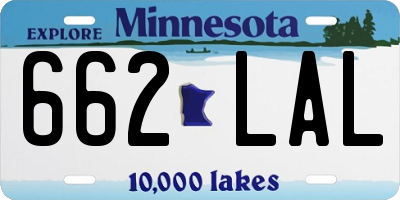 MN license plate 662LAL