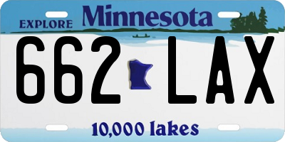 MN license plate 662LAX