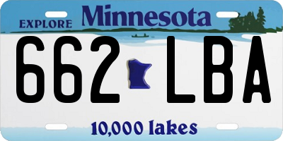 MN license plate 662LBA