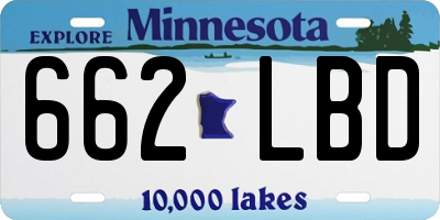 MN license plate 662LBD