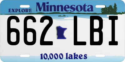 MN license plate 662LBI