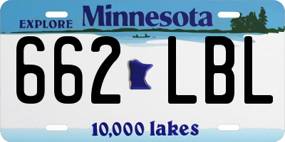 MN license plate 662LBL