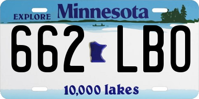 MN license plate 662LBO