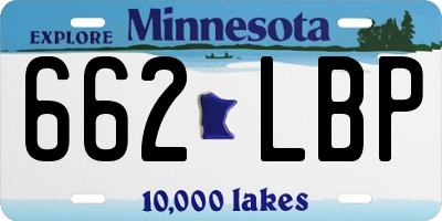 MN license plate 662LBP