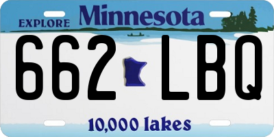 MN license plate 662LBQ
