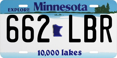 MN license plate 662LBR
