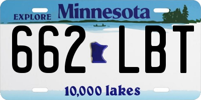 MN license plate 662LBT