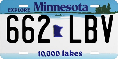 MN license plate 662LBV