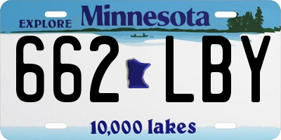 MN license plate 662LBY
