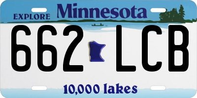 MN license plate 662LCB
