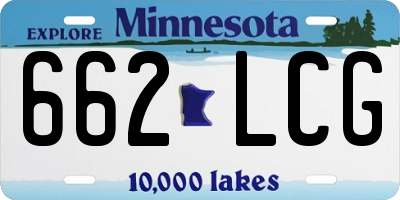 MN license plate 662LCG