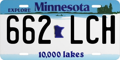 MN license plate 662LCH
