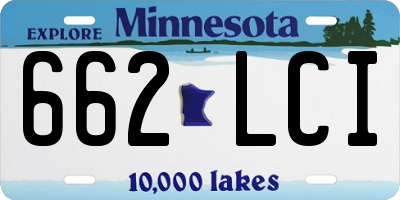 MN license plate 662LCI