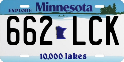 MN license plate 662LCK