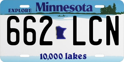 MN license plate 662LCN
